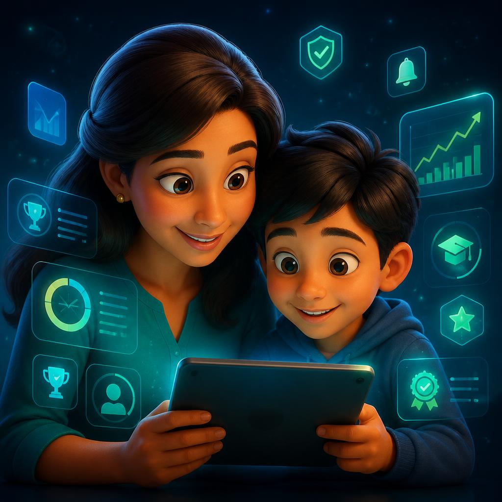 3D illustration representing the Parent / Student experience in EduXAI